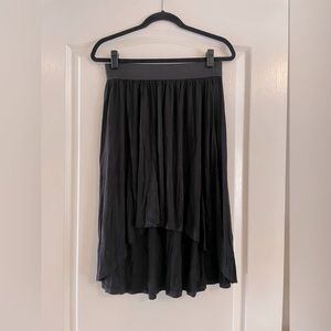 Myan Francesca’s Black Mullet Midi Skirt